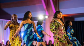 Students walk the catwalk at the BSU Fashion Show