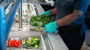 Ingredients at a UVM salad bar