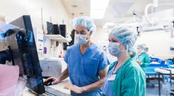 Premed student on a clinical rotation