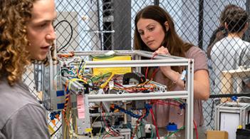 Electrical Engineering students are work on their final project