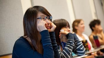 Group of students sitting in a classroom