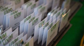 photo of many business cards lined up together
