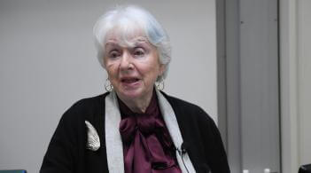 Vermont Gov. Madeline Kunin looking at camera
