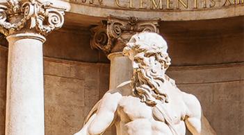 A statue depicting a man