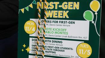 picture of poster with first gen week events