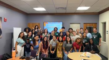group of students at club meeting