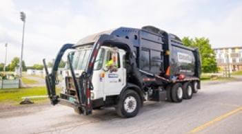 A Casella truck on UVM's campus