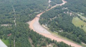 Turbulent river water 