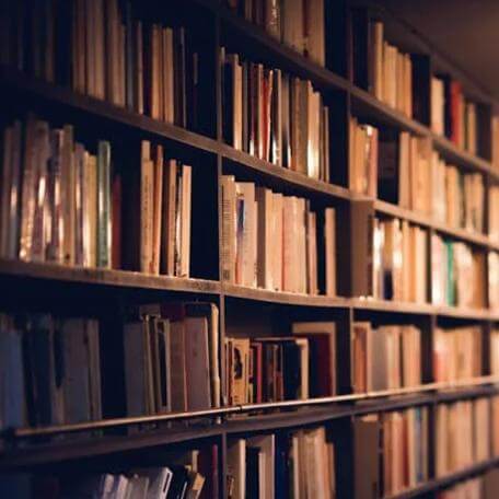 shelves filled with books