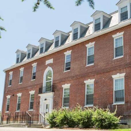 A historic, three-story brick building. 