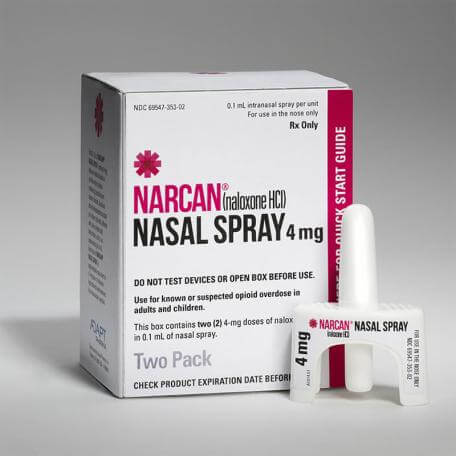 A box of Narcan nasal spray