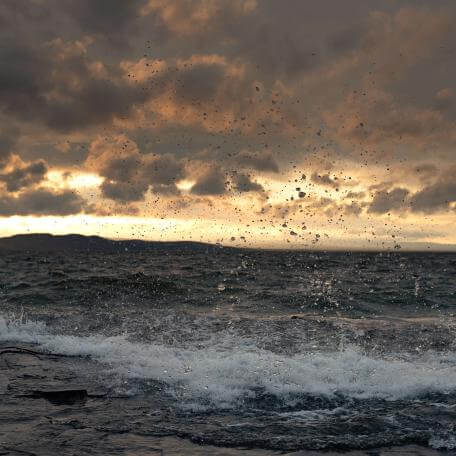 waves on lake