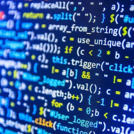Close up of computer code