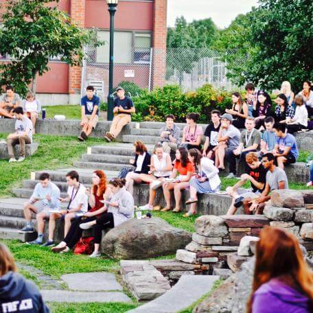 Students gathering