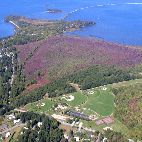 Aerial photo of Colchester Bog