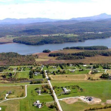 Aerial photo of Shelburne Pond