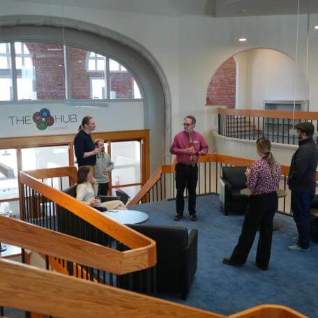 Coworking consortium partners gather at the Hub in Rutland