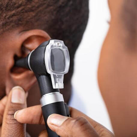 physician examining patient