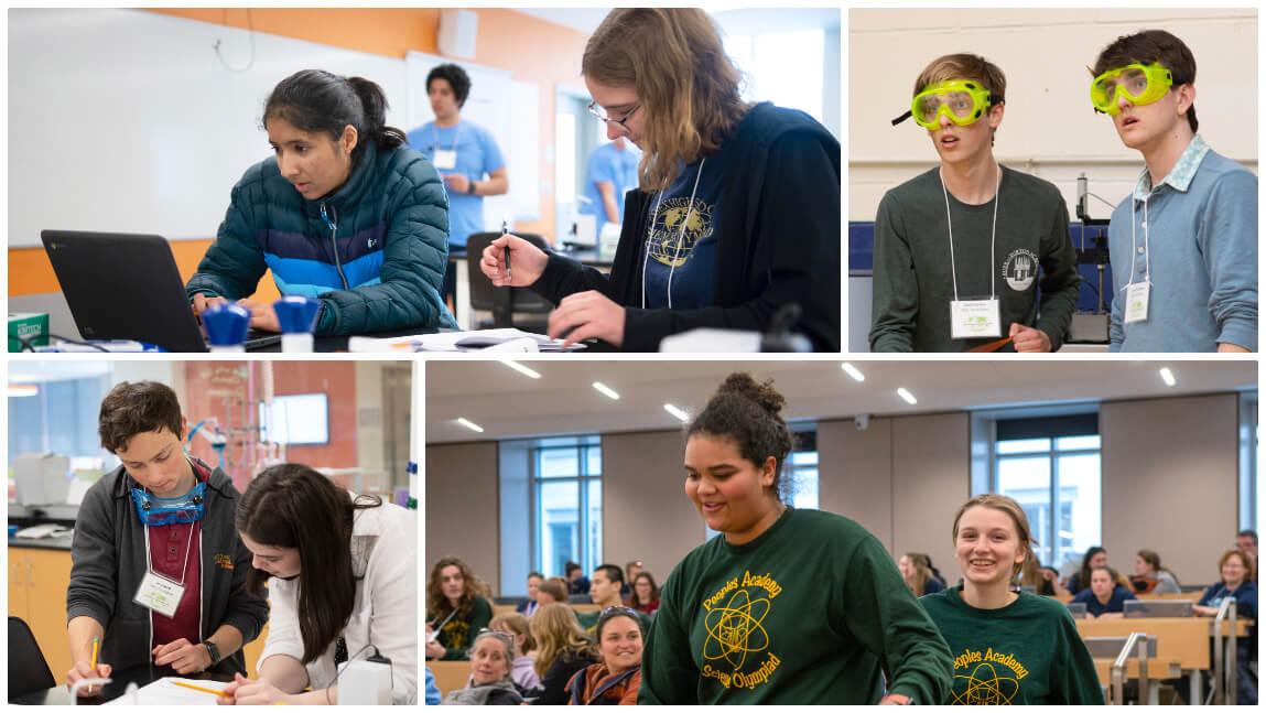 Student competing in 2023 Vermont Science Olympiad events