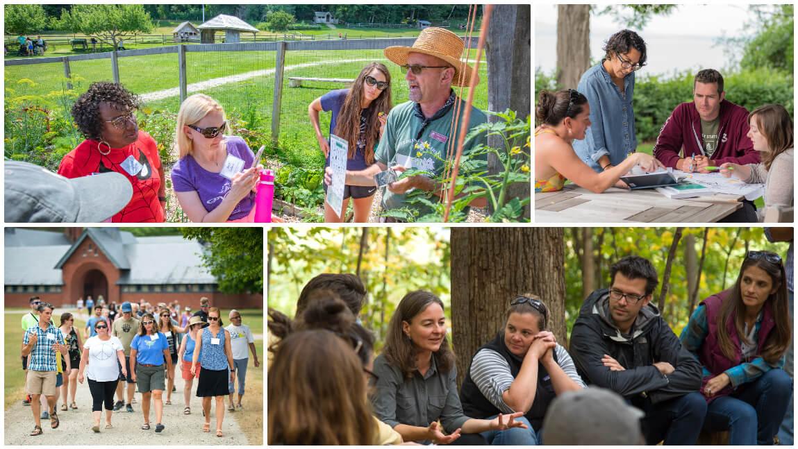 Educators involved in professional learning at Shelburne Farms.