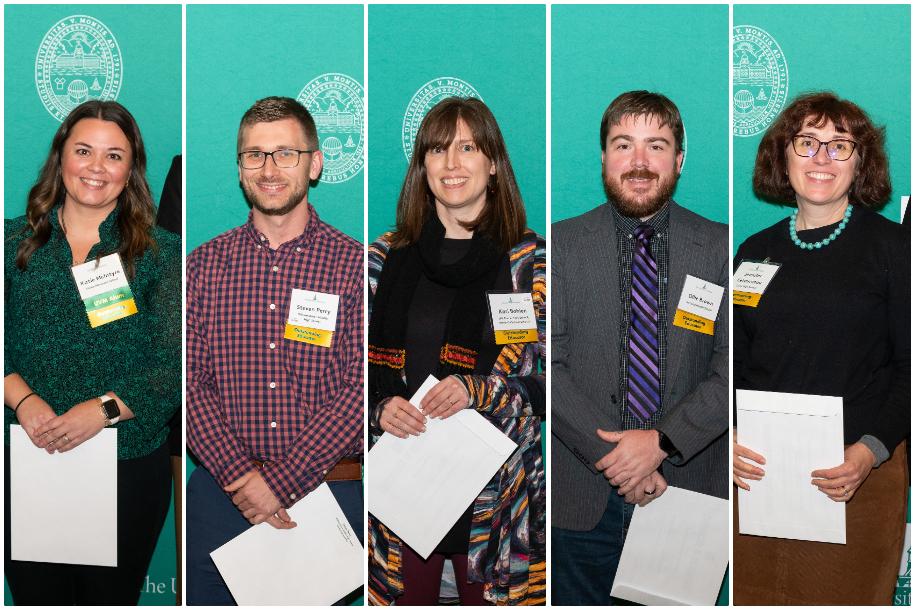 Educators receiving their awards.