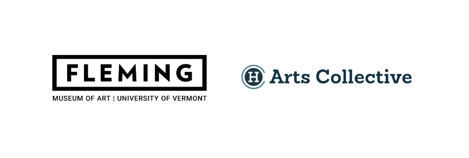 Logos for the Howard Center Arts Collective and Fleming Museum of Art