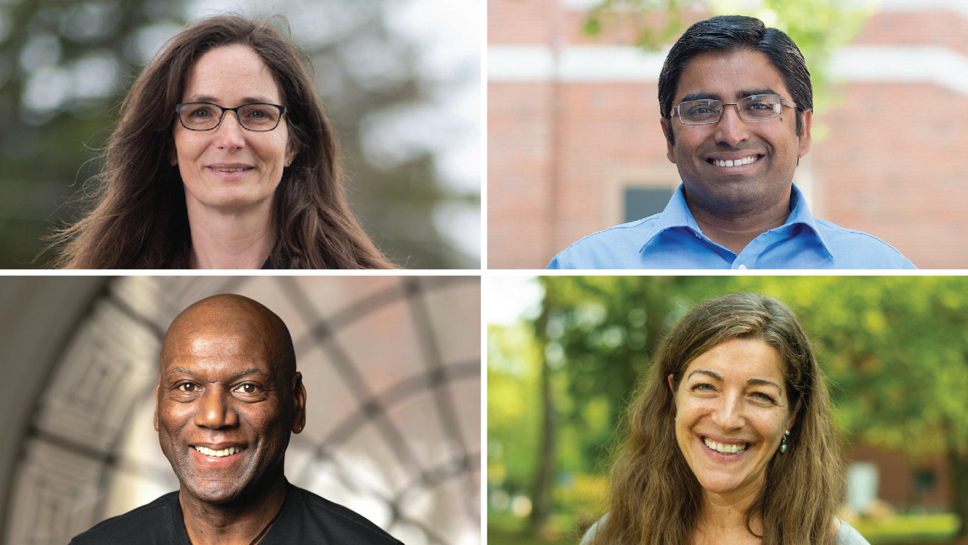 Top (L to R): Carol Adair and Raju Badireddy. Bottom: Leon Walls and Julia Perdrial.