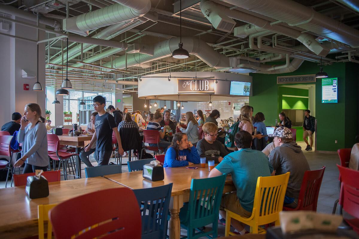 Busy dining hall
