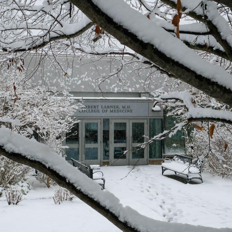 Larner Entrance in winter