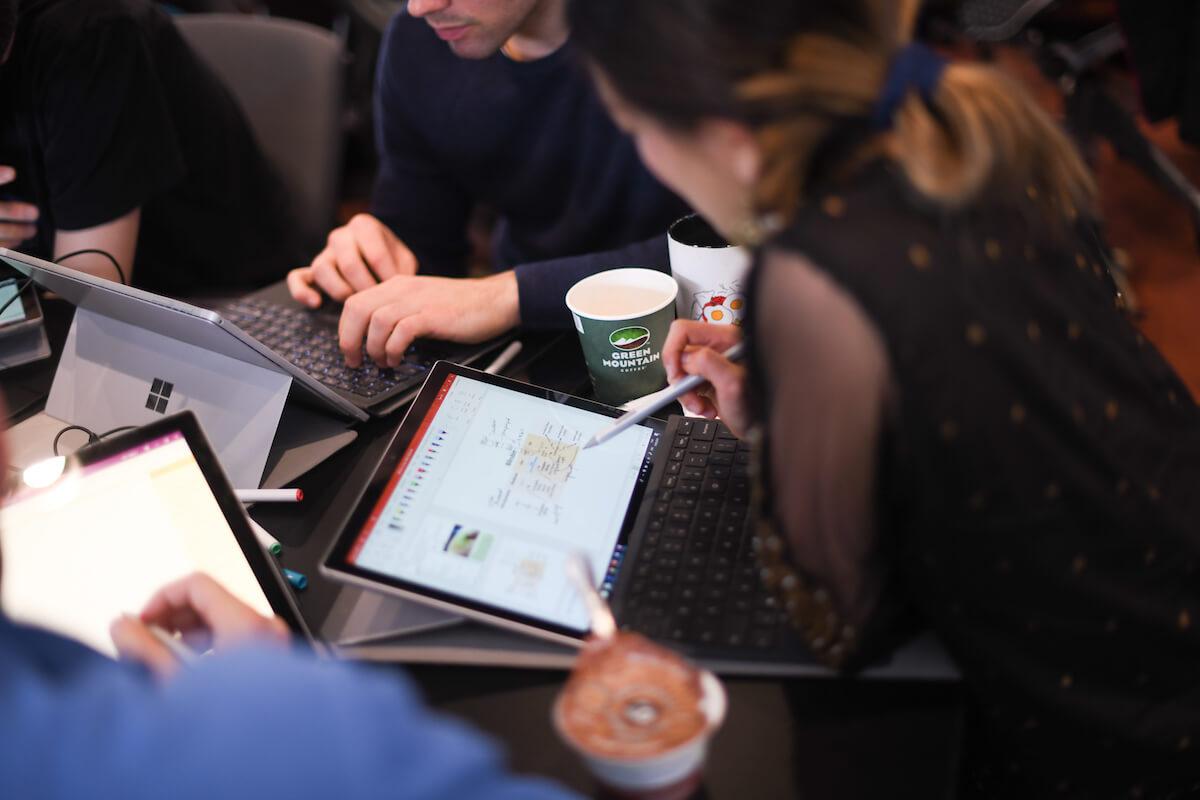 Students taking part of a workshop for Foundations