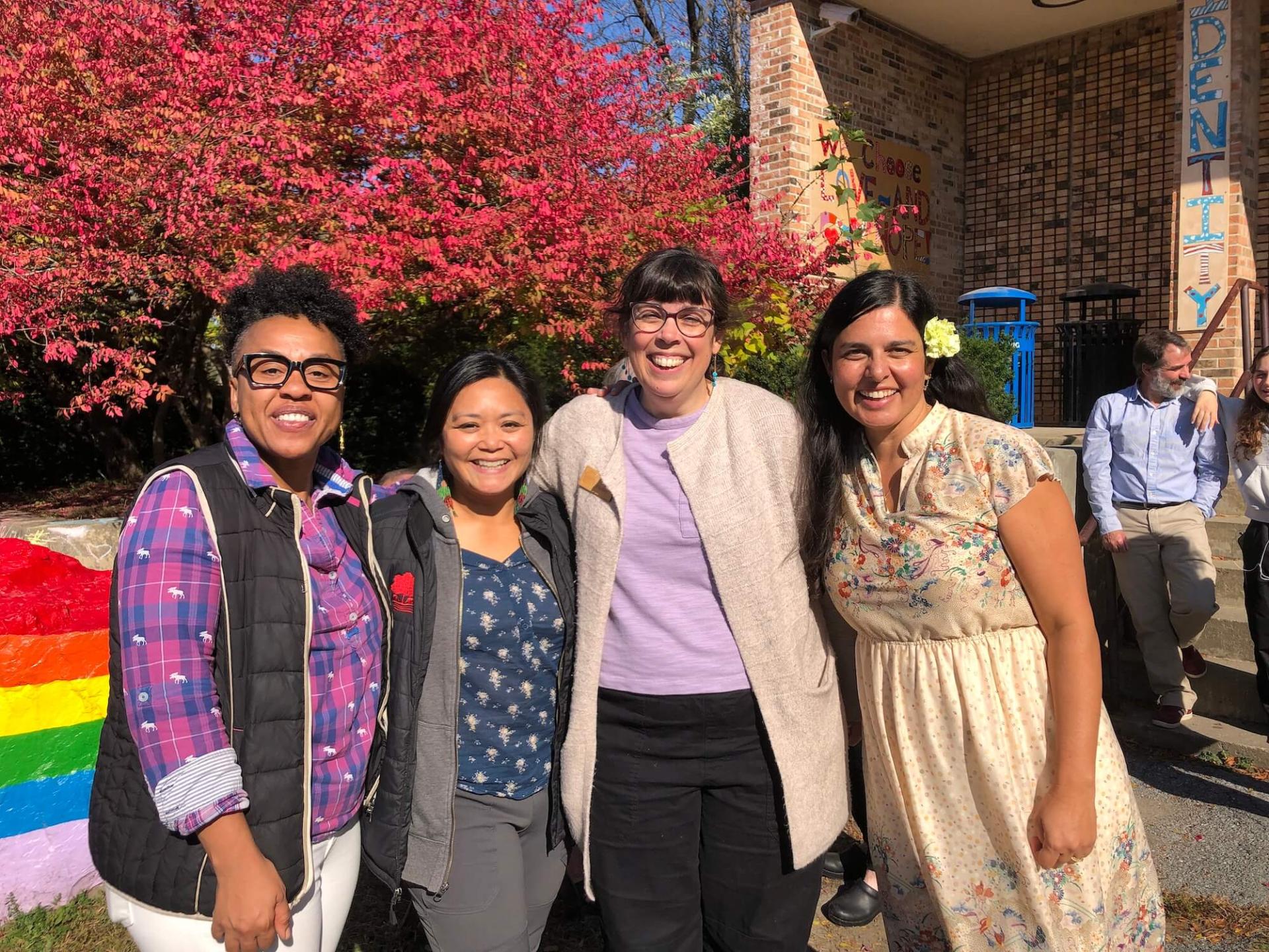 Aziza Malik and teaching colleagues at Champlain Elementary School