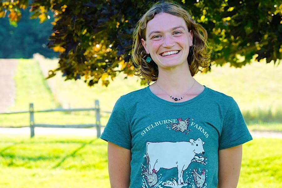PBE student Ivy Befeler at Shelburne Farms