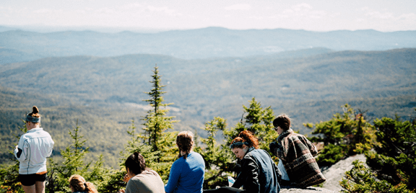 Students on mountain