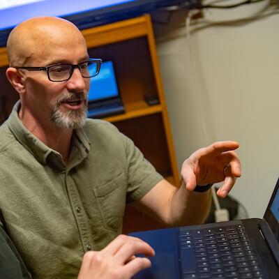 Man working at computer