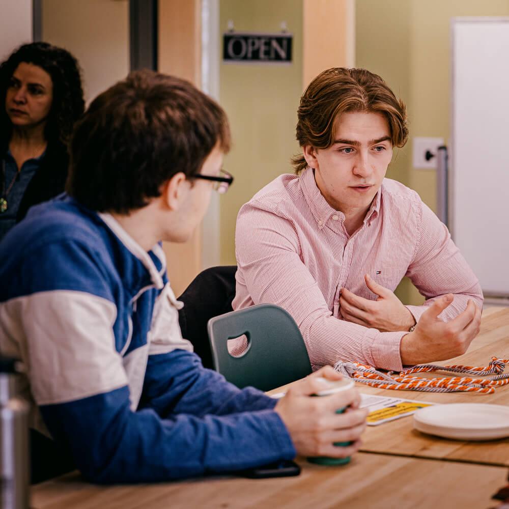 Students talking