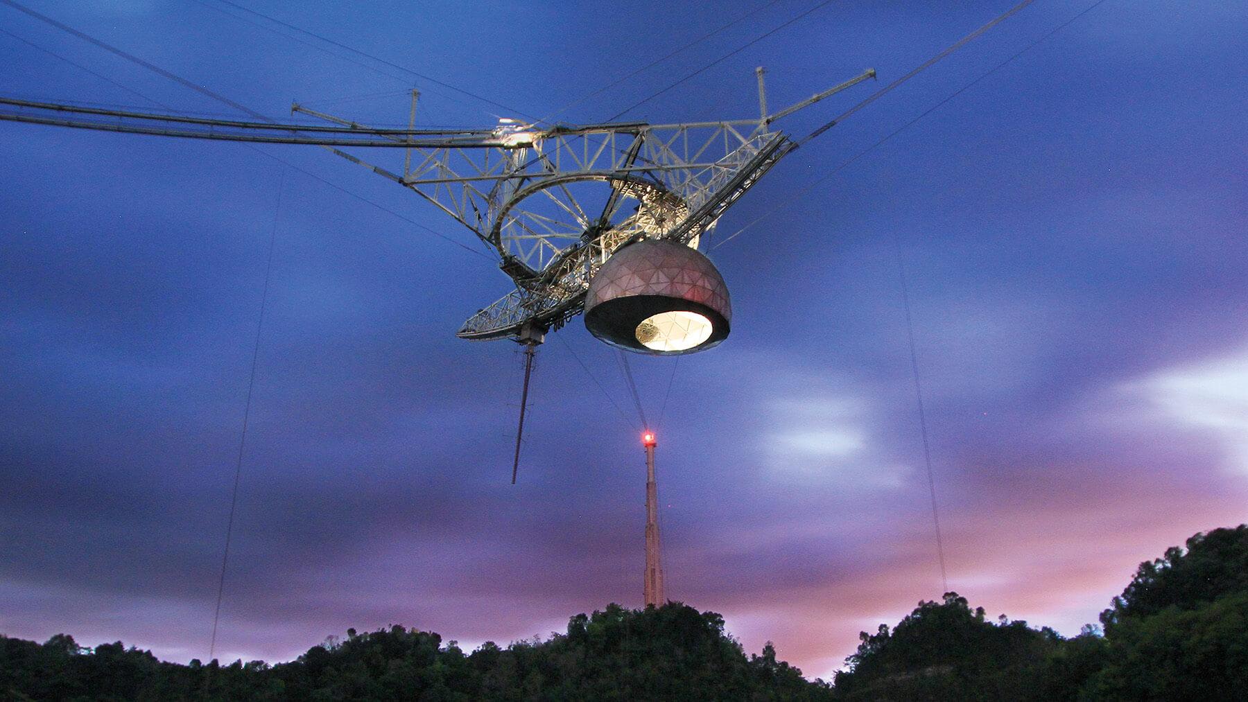 Arecibo Observatory at twilight
