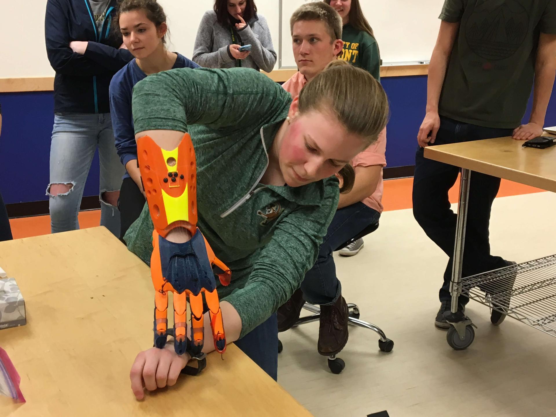 testing a mechanical glove