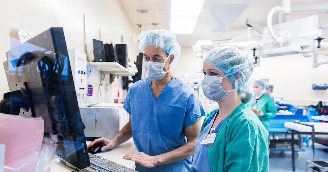 Premed student on a clinical rotation