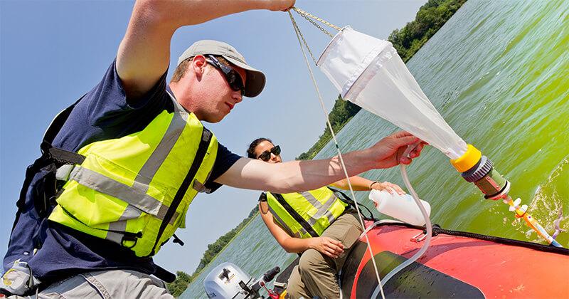 Water researchers on Lake Champlain