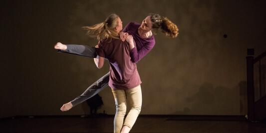 two people doing uphill dance