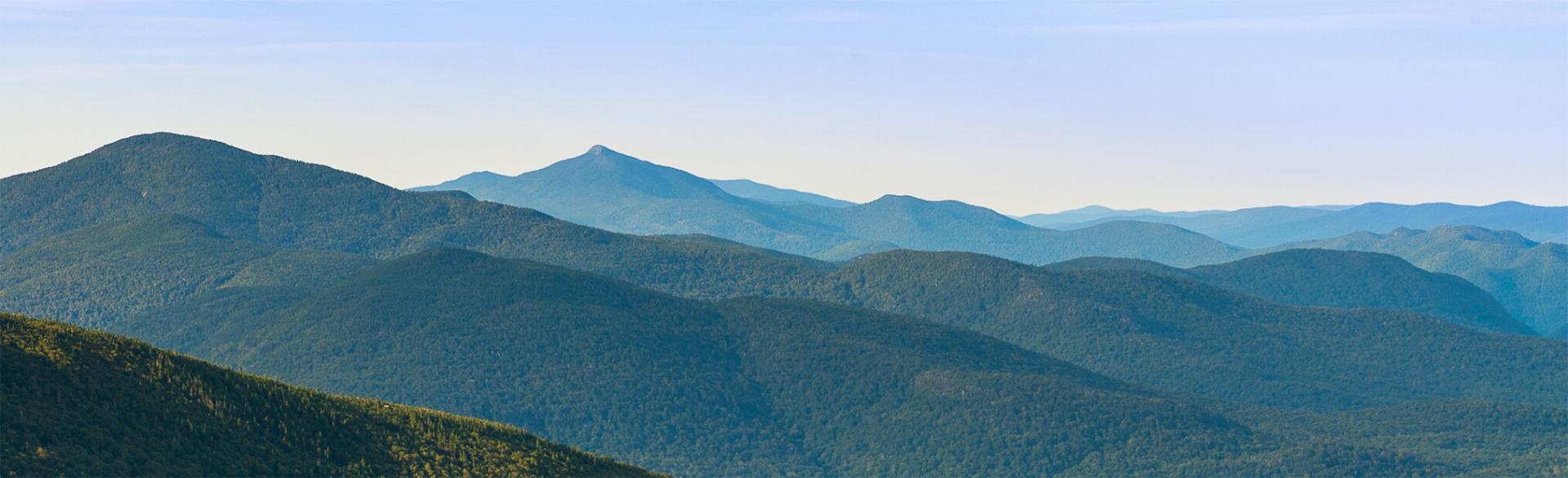 A view of the green mountains