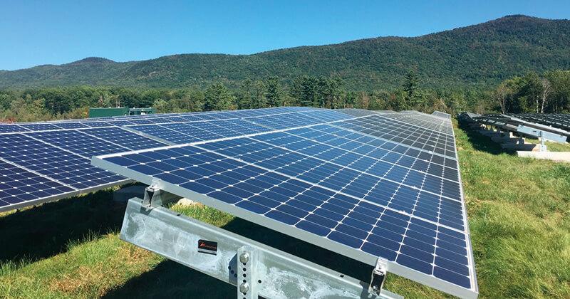 Solar array in Vermont
