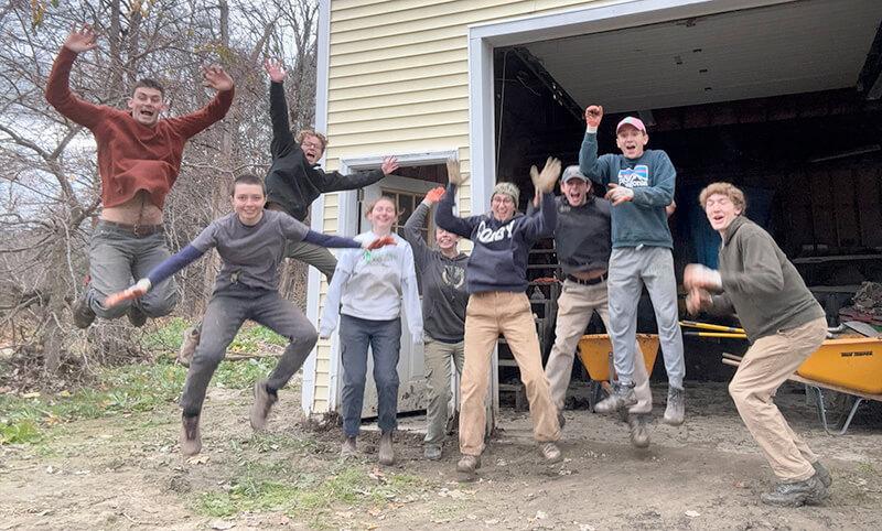 Students in the UVM Engineers Without Borders chapter help with Flood Recovery
