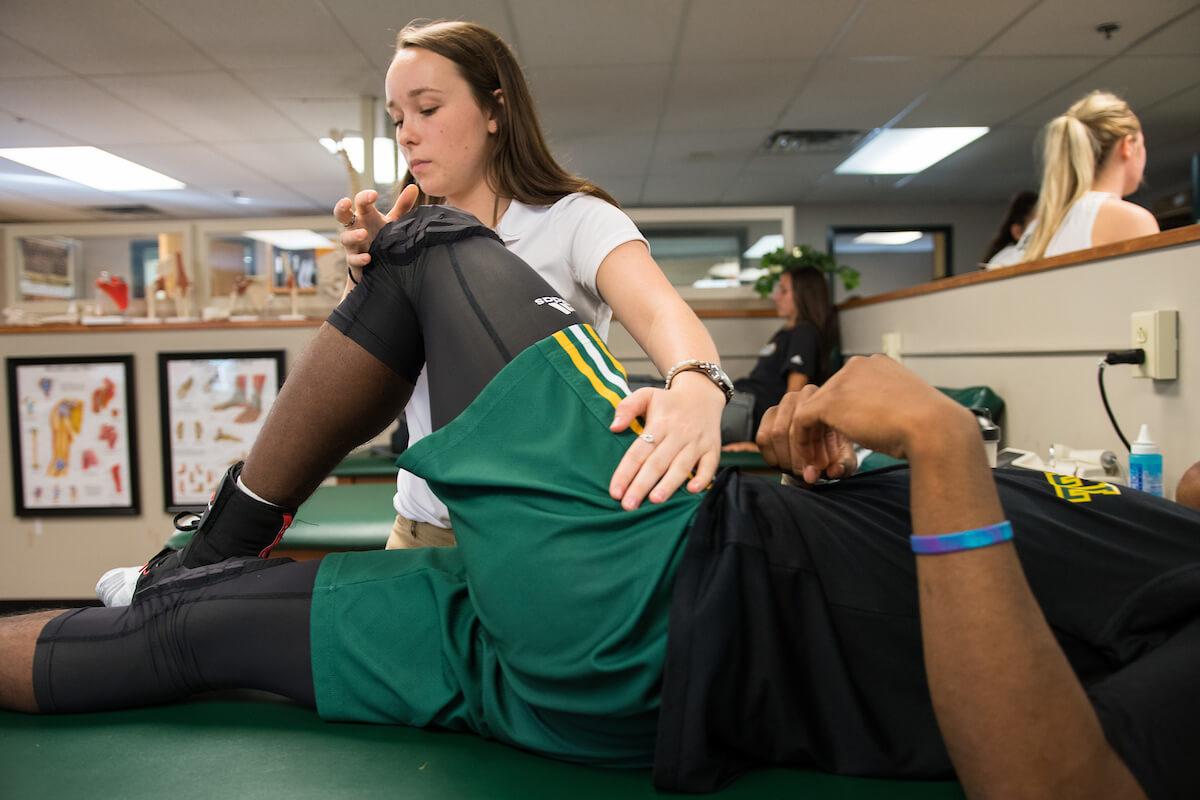 physical therapist at work