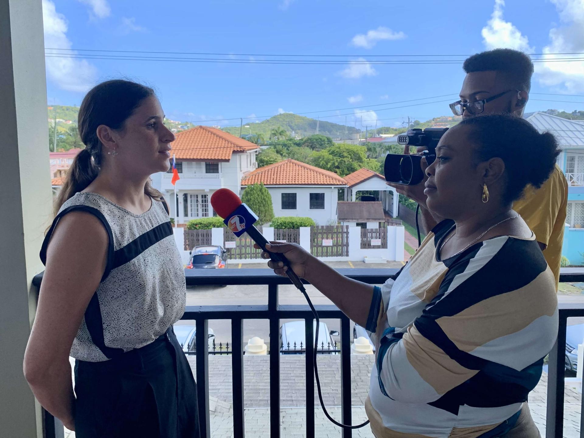Student interviewing in Saint Lucia