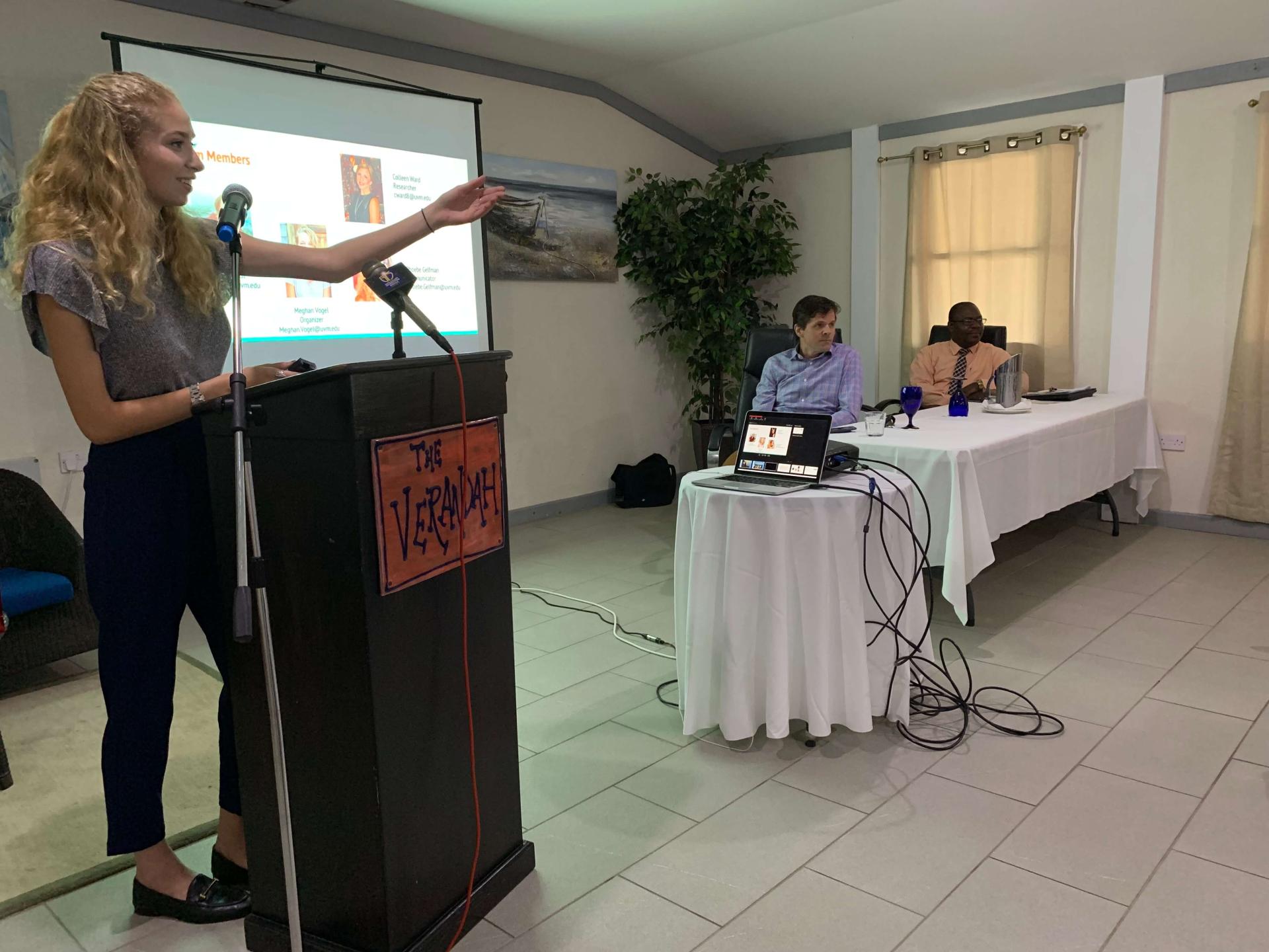 CDAE student presenting in Saint Lucia