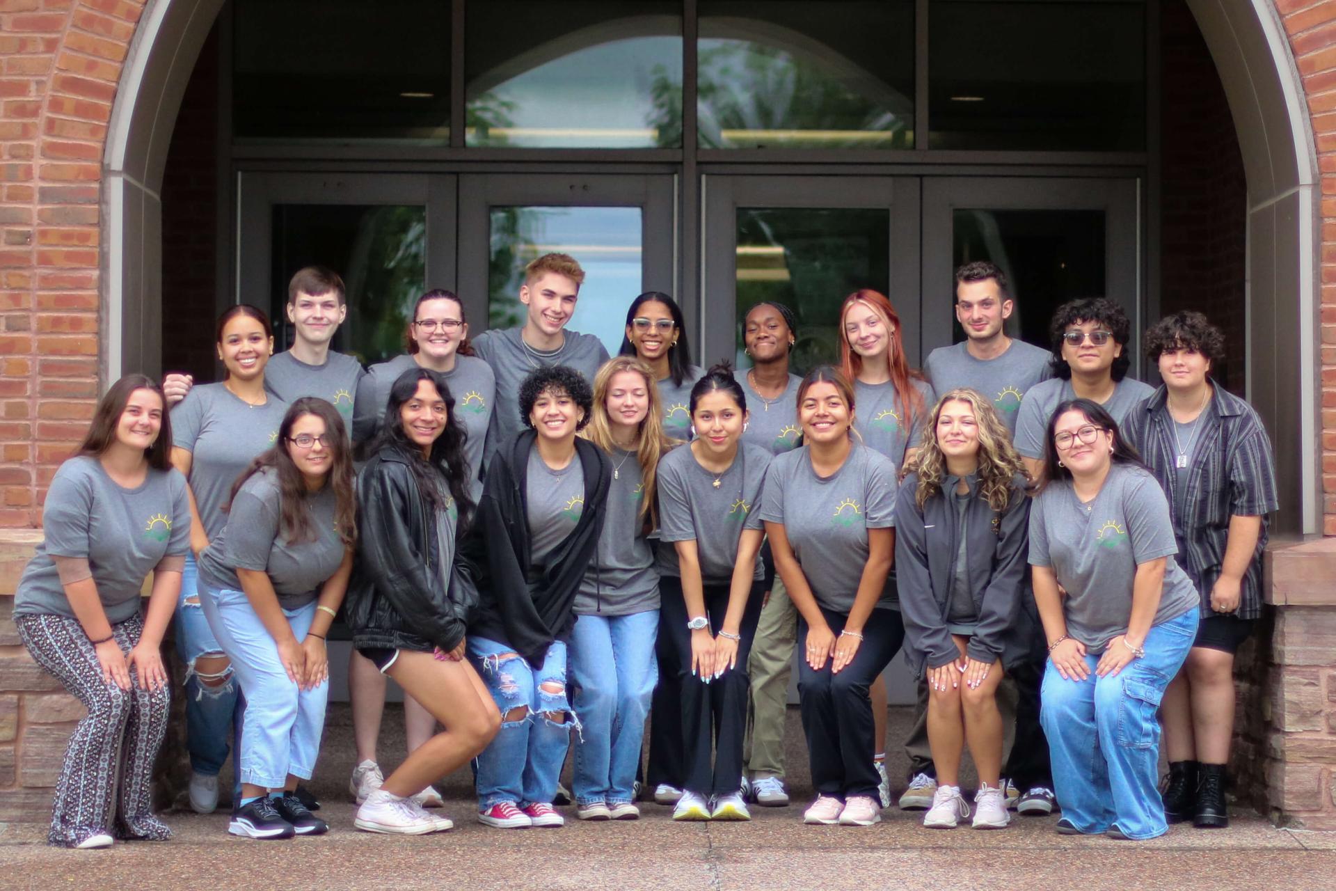 group of pre-orientation students
