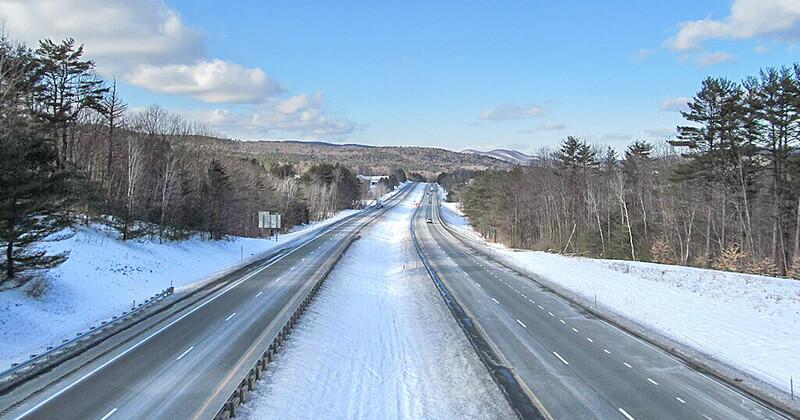 Vermont I89 in winter