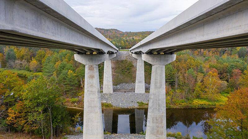 View of I-91 Rockingham Bridges