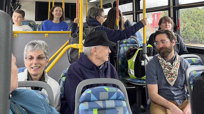 Bus riders in Chittenden County. Photo: Vermont Public